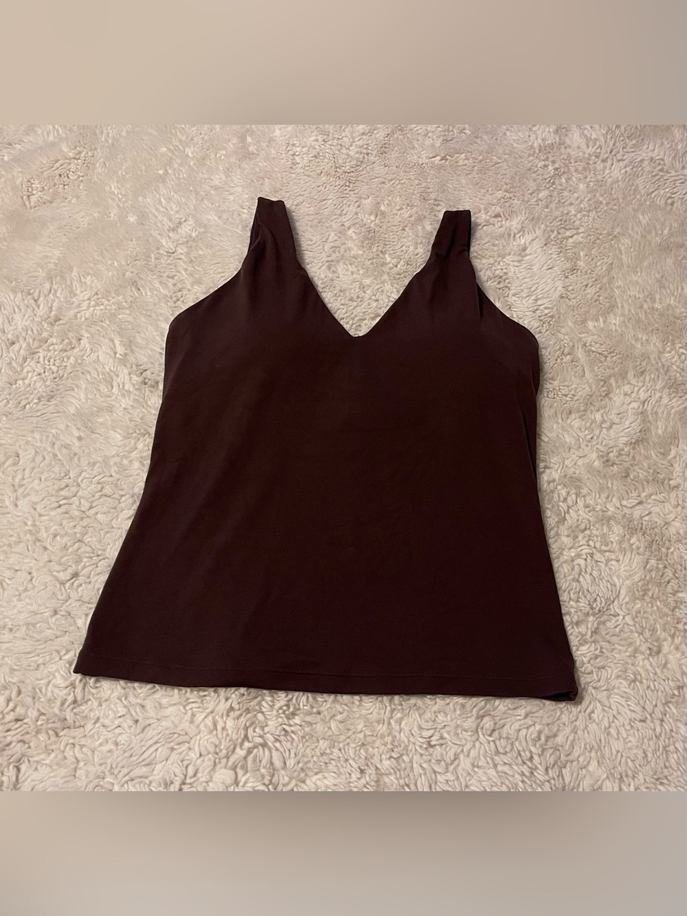 Oner Active softmotion scoop neck take top dark umber brown size L